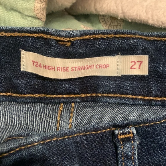 Levi’s High Rise Straight Crop Distressed - Picture 4 of 4